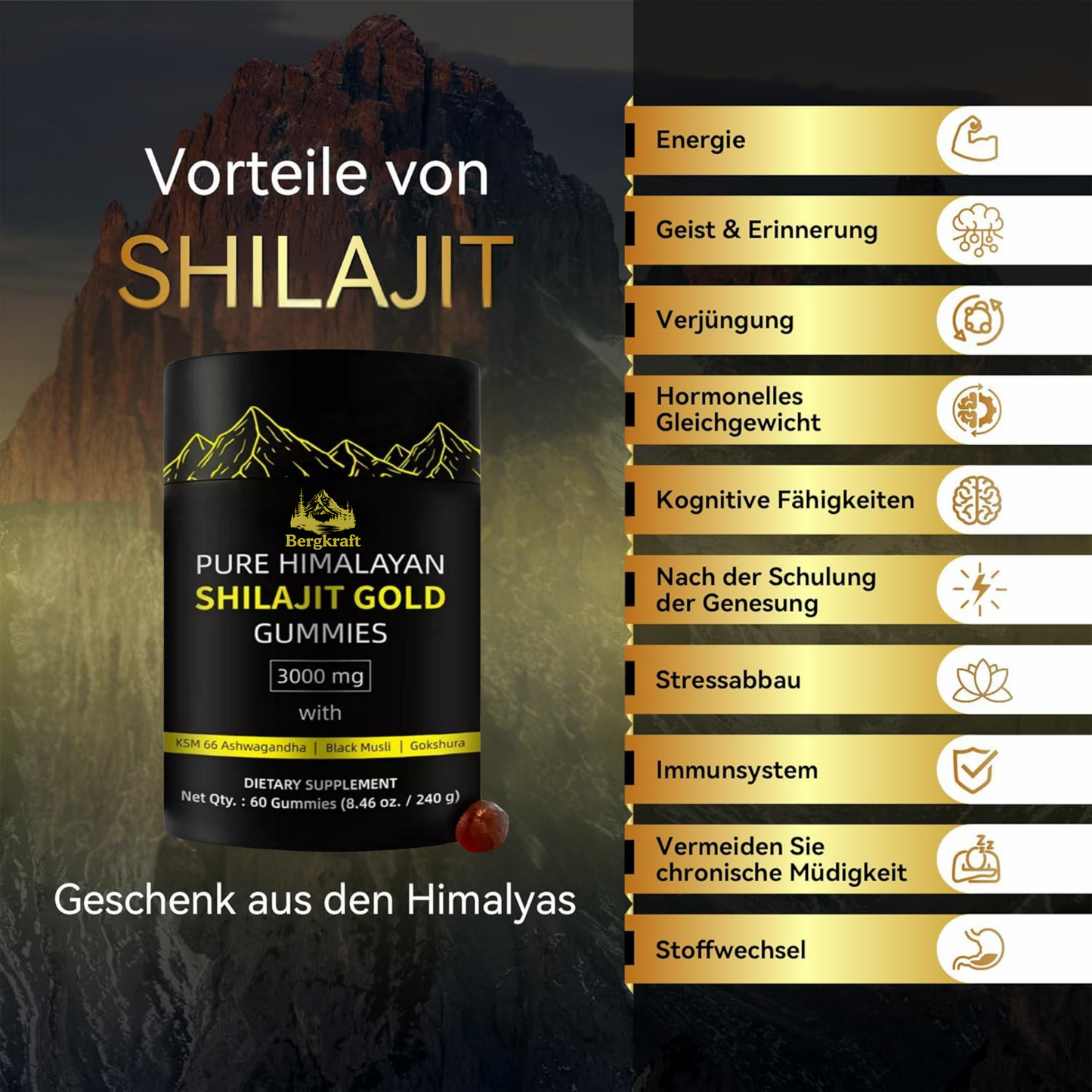 Bergkraft Shilajit Gold Gummies